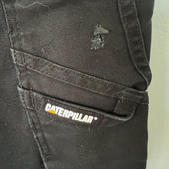 CAT Mens Black Workwear Cargo Pants With Multiple Pockets Size L Durable Cotton - Picture 9 of 13